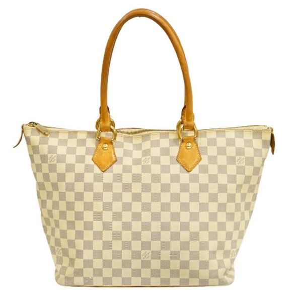 Louis Vuitton Saleya MM Damier Azur Tote Bag White - Picture 1 of 8